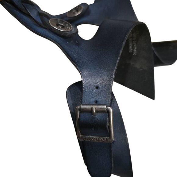 Blowfish T-strap Vany Blue Top Woven Flip Flop Sandal Adjustable Strap Rubber So - Picture 3 of 5